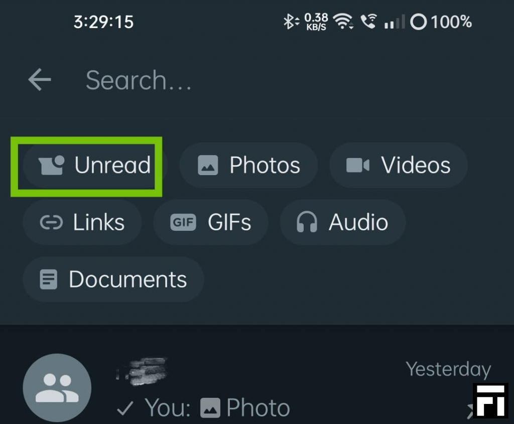 Filter unread chats on WhatsApp for Android